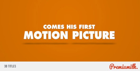 Videohive 3D Titles Titles template preview