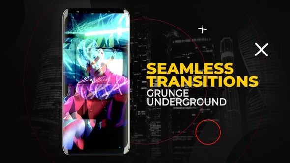 Videohive Vertical Grunge Underground Transitions | After Effects Elements template preview