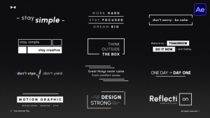 Videohive Text Minimal Titles  AE Titles template preview