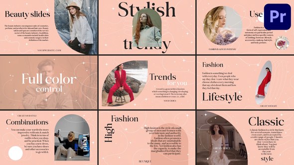 Sparkling Beauty Slides for Premiere Pro Premiere Pro template preview