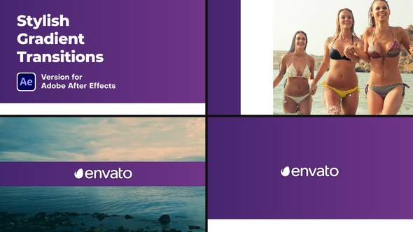 Videohive Stylish Gradient Transitions Elements template preview