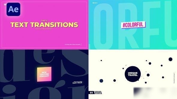Videohive Typography Transitions 50359645 Openers template preview