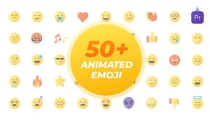 Emoji Premiere Pro template preview