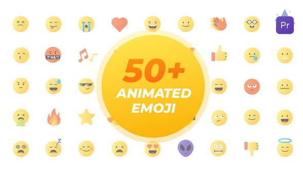 Emoji Premiere Pro template preview