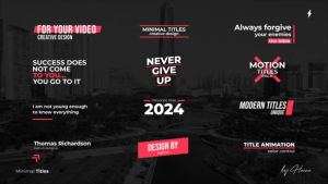 Videohive Minimal Titles - AE 50456592 Titles template preview