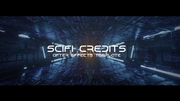Videohive Sci-fi Tunnel Credits Titles template preview