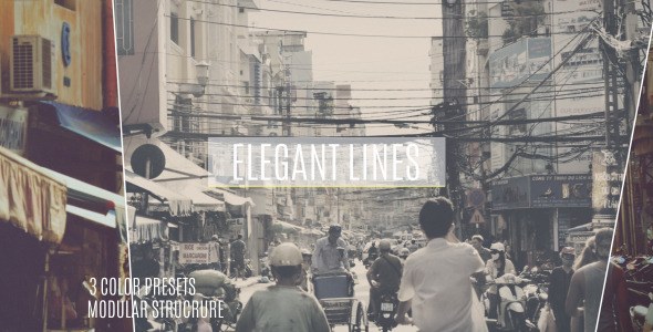 Videohive Elegant Lines Slideshow Video Displays template preview