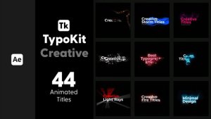 Videohive Typo Kit Creative Titles for After Effects Titles template preview