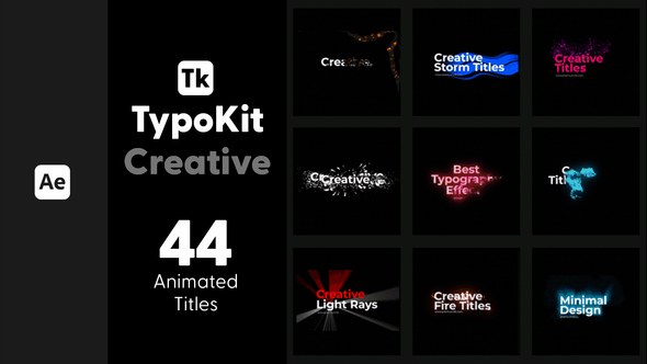Videohive Typo Kit Creative Titles for After Effects Titles template preview
