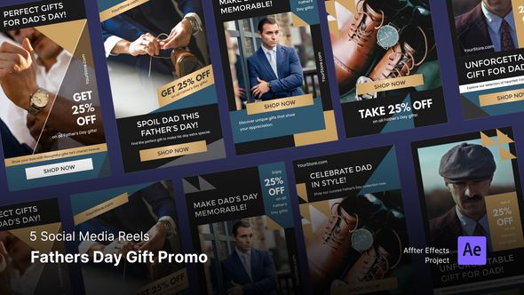 Videohive Fathers Day Gift Promo - Social Media Instagram Reels Product Promo template preview