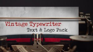 Videohive Vintage Typewriter - Text & Logo Pack Titles template preview