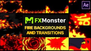 Fire Backgrounds And Transitions | After effects Video Displays template preview
