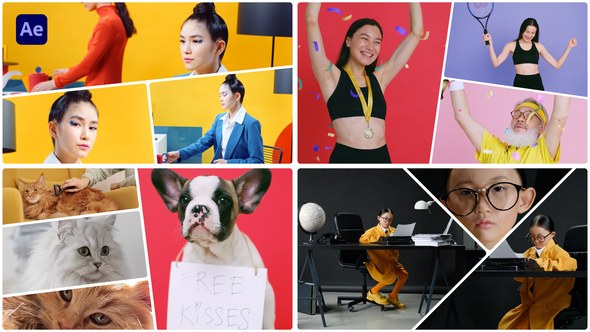 Videohive Multi Screen - Split Screen Video Displays template preview