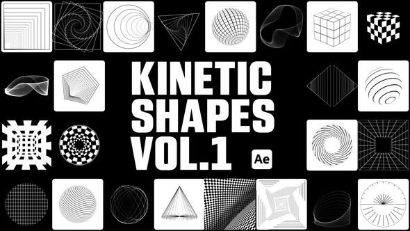 Videohive Kinetic Shapes 1 Elements template preview