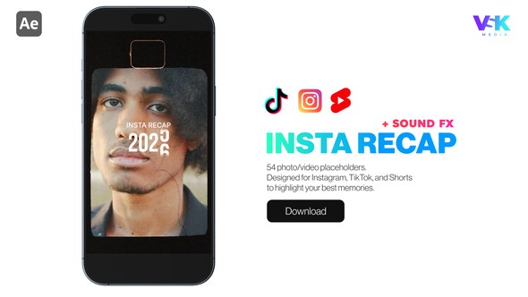 Videohive Social Media Recap Video Displays template preview