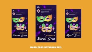 Videohive Mardi Gras Instagram Reel Openers template preview