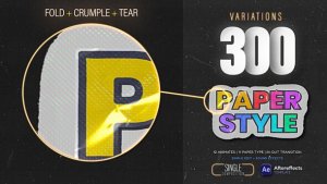 Videohive Crumpled Paper Fold Transition Maker Elements template preview