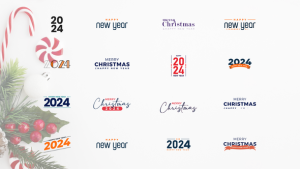 Videohive 2024 Merry Christmas | Happy New Year Titles Elements template preview