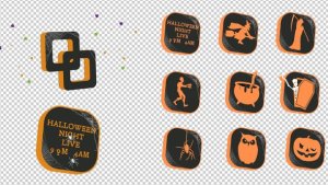 Videohive Halloween 3D logo loop Logo Stings template preview