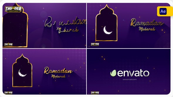 Videohive Ramadan And Eid Greetings Intro Logo Stings template preview