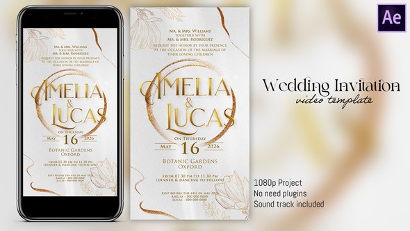 Videohive Wedding Invitation 3 Titles template preview