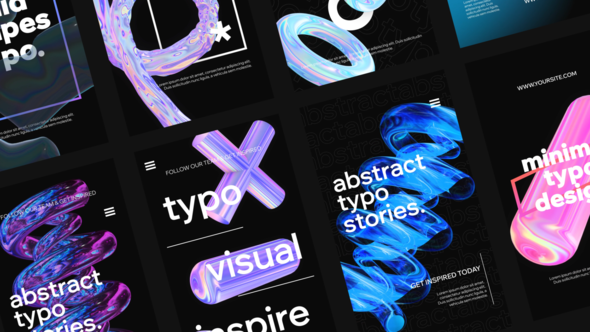 Videohive Abstract Typo Stories Titles template preview