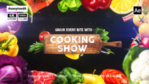 Videohive Cooking Show Opener Video Displays template preview