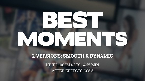 Videohive Best Moments Gallery Video Displays template preview
