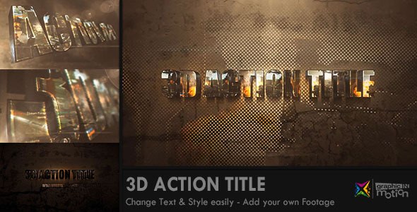 Videohive 3D Action Title Opener Openers template preview