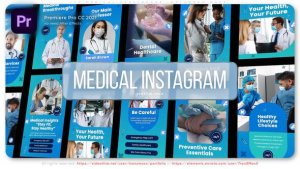 10 Medical Healthcare Instagram Pack Premiere Pro template preview