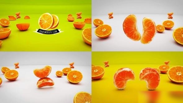 Videohive Orange Fruit Logo Reveals Logo Stings template preview