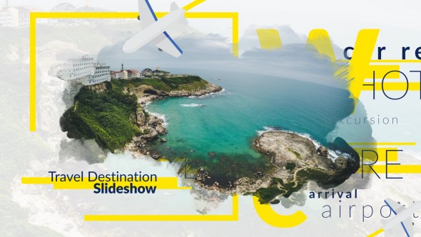 Travel Destination Slideshow Video Displays template preview