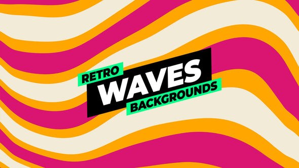 Videohive Retro Waves Backgrounds Elements template preview