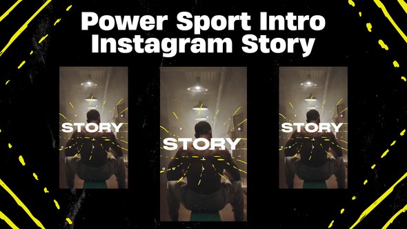 Videohive Power Sport Intro Instagram Story & Reels Openers template preview