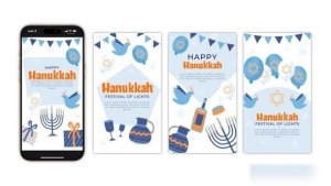 Videohive Happy Hanukkah Instagram Stories 55940903 Product Promo template preview