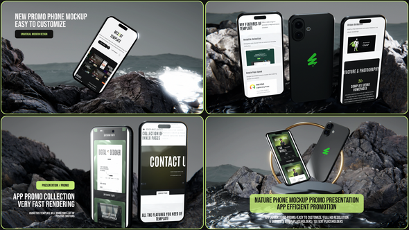 Videohive Nature Phone Mockup Promo Openers template preview