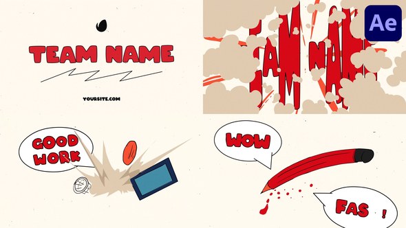 Videohive Sport Cartoon Logo for After Effects Logo Stings template preview