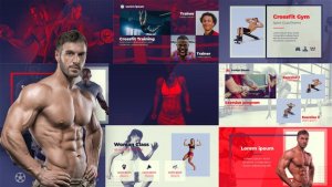 Videohive Sport Club - Crossfit Fitness Gym Video Displays template preview