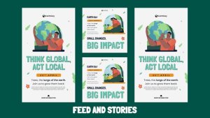 Videohive Earth Day Feed And Stories Instagram Openers template preview