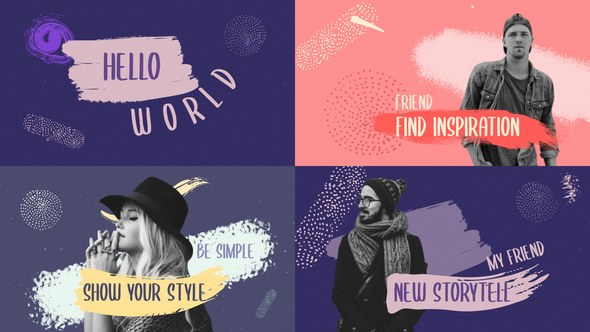 Videohive Hand Brush Promo Video Displays template preview