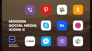 Videohive Modern Social Media Icons II Elements template preview