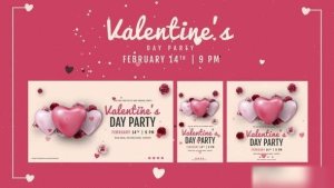 Videohive Happy Valentine's Day Party Openers template preview