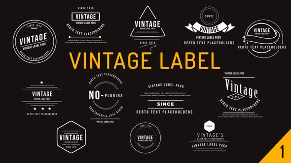 Videohive Vintage Label Pack Titles template preview