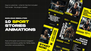 Videohive Sport Stories Elements template preview