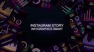 Videohive Story glowing infographics Broadcast-packages template preview