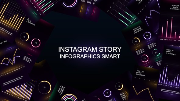 Videohive Story glowing infographics Broadcast-packages template preview