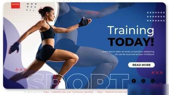 Videohive Training Today Sport Promo Openers template preview