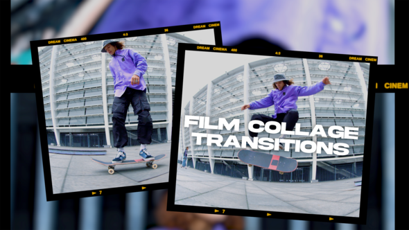 Videohive Film Collage Transitions Elements template preview