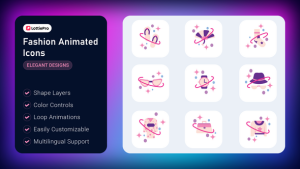 Videohive Fashion Animated Icons Elements template preview