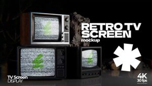 Videohive Retro TV Screen Mockup Video Displays template preview